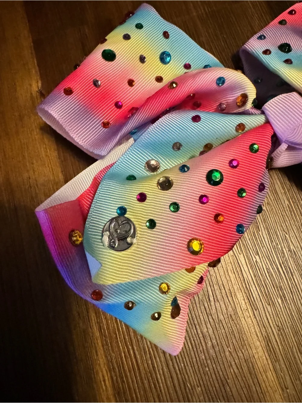 JoJo Siwa Multi-Color Rhinestone Bow Hair Clip - Pink Blue Purple Yellow